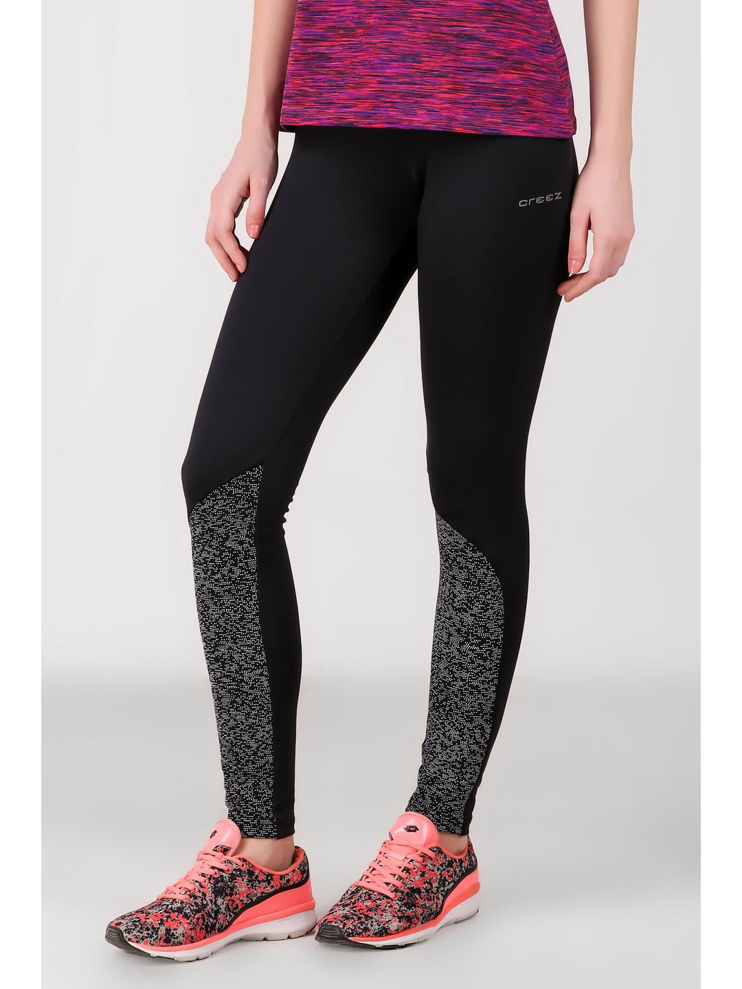 Essential Print Block Black Leggings