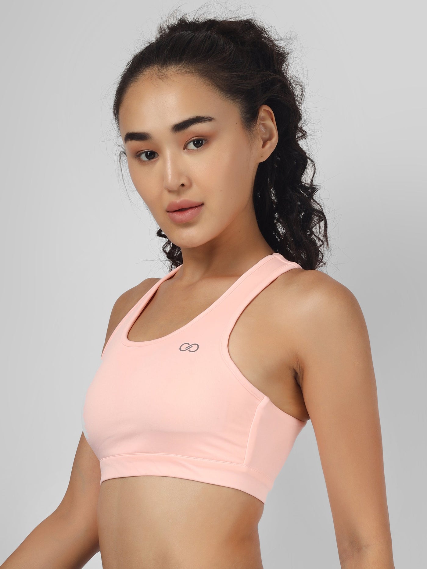 Creeluxe Active Racer Back Sunset Orange Women's Sports Bra