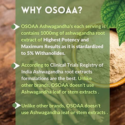Organic Ashwagandha Capsules 1000mg - 60 Veg Capsules - Kriya Fit