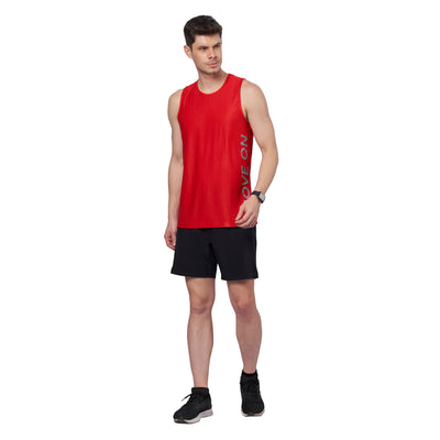 Men's Breathable Tank Top for Running/Training/ Gym workout (Red)