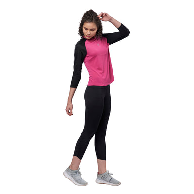 Women's Raglan Full Sleeve Outdoor Training T-Shirt (Hot Pink)