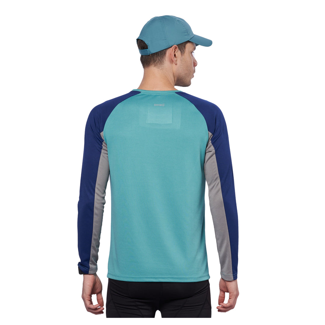 Men's breathable color block full sleeve T-shirt for Running/Training/ Gym workout/sports