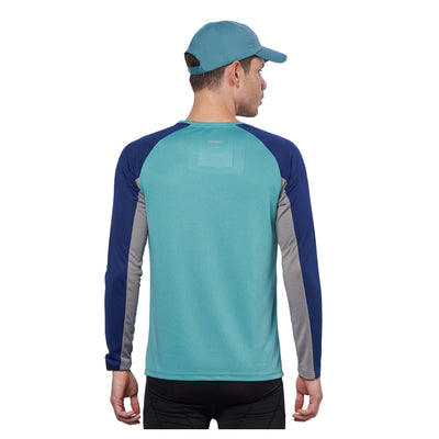 Men's breathable color block full sleeve T-shirt for Running/Training/ Gym workout/sports