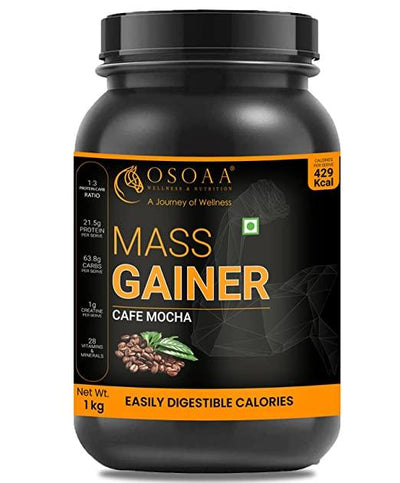 Mass Gainer Protein - 1kg [Cafemocha] - Kriya Fit