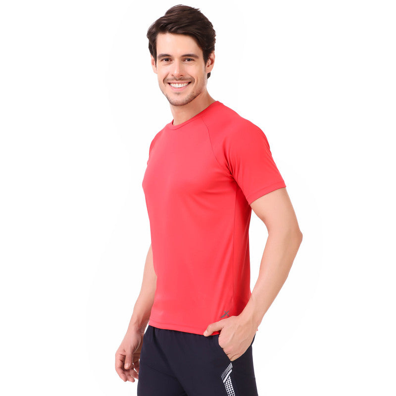 Red-Navy-White Self Design Men Round Neck T-Shirt 100 % Polyerster (Pack of 3)