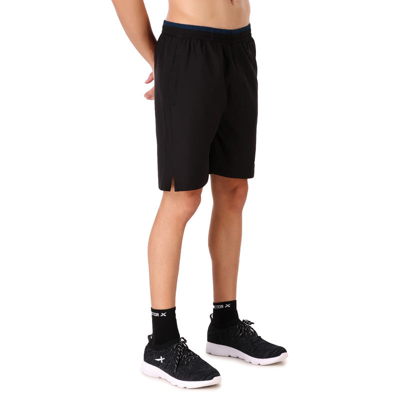 Solid Men Sports Shorts 100 % Polyester (Pack of 1) Black & Orange