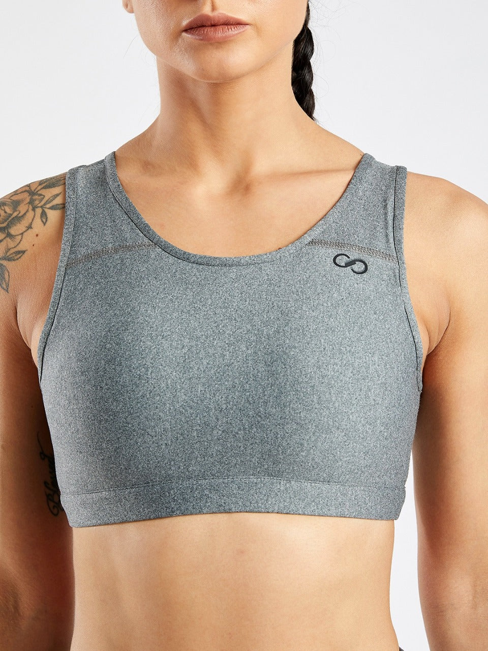 Maxtreme Pace Grey High Neck Sports Bra