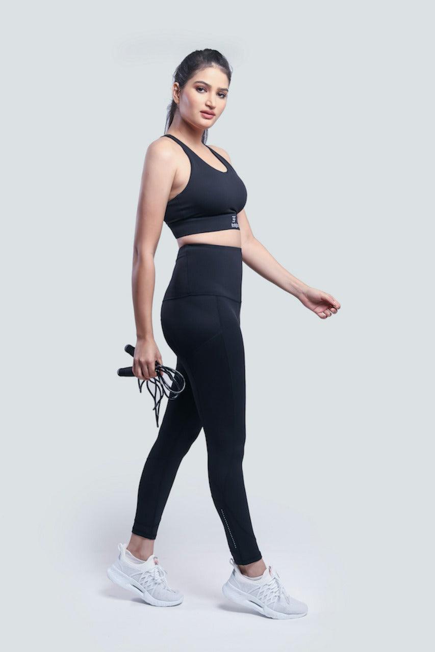 Support Performance Tights - Black - Kriya Fit