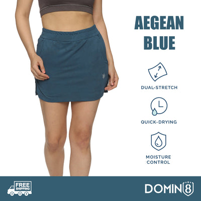 Women's Double layered  Solid training shorts with Elasticated waist & side pockets.