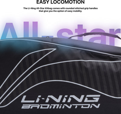 Li-Ning All Star Badminton Kit Bag Kit Bag (Black) (Size - Standard/50 L)