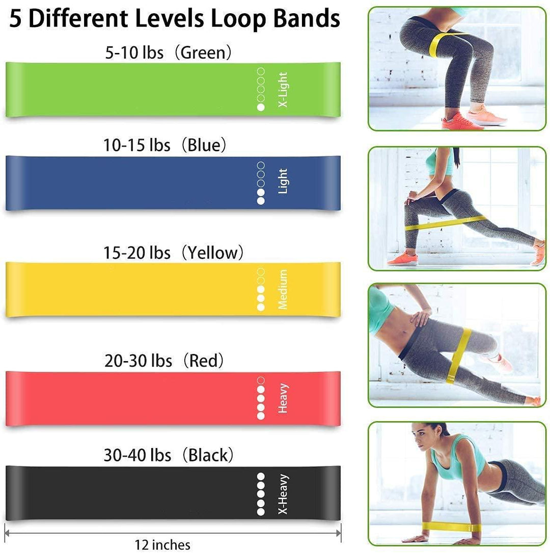 Resistance Loops Bands | (Set of 5) Multicolor - Kriya Fit