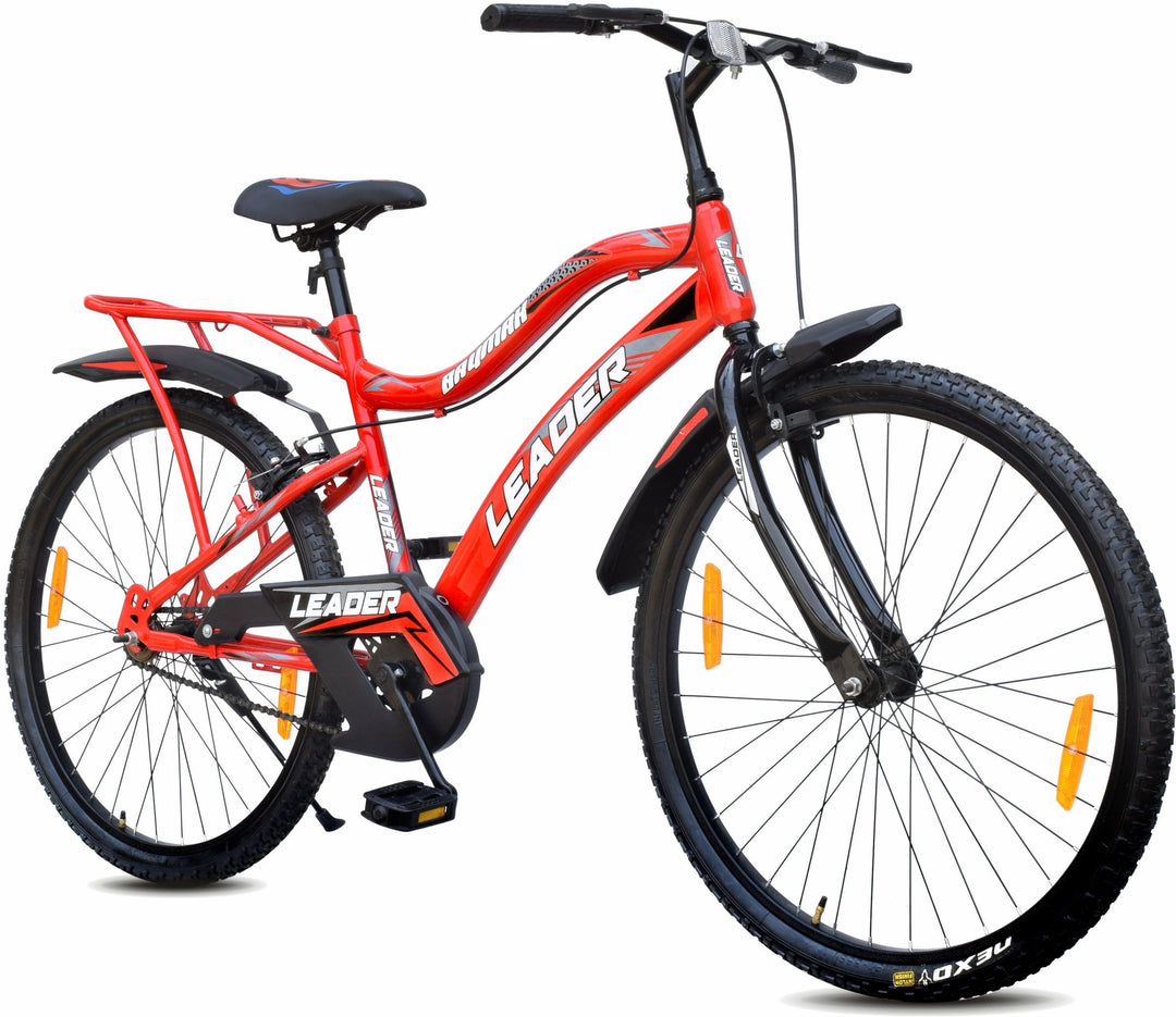 Baymax 26T IBC MTB Cycle with Carrier Single Speed for Men - 26 T Hybrid Cycle City Bike Single Speed Red