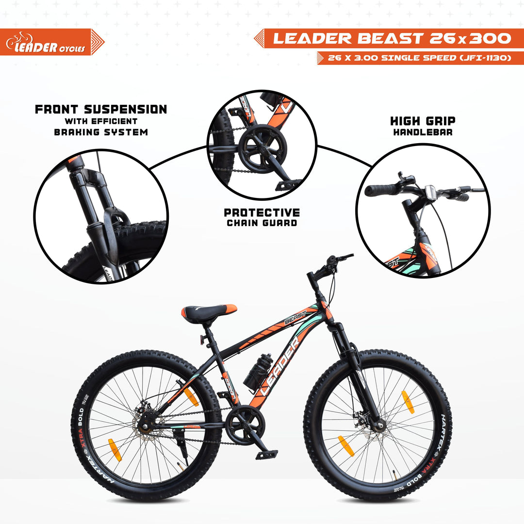 Disc Brakes Fat Bike 26 CAYA Fatgrip 26 21 Speed Shimano Tourney