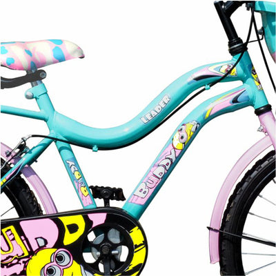 Buddy 16T Sea Green & Light Pink Colour Cycle for Kids - Age Group 5-8 Years - 16 T Road Cycle Single Speed - Multicolor