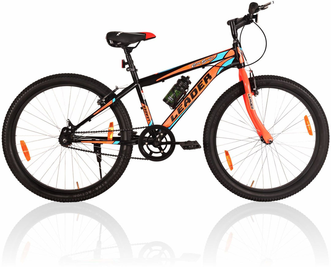 City Surfer 26T MTB Cycle Single Speed - 26 T Mountain Cycle Single Speed - Black Orange