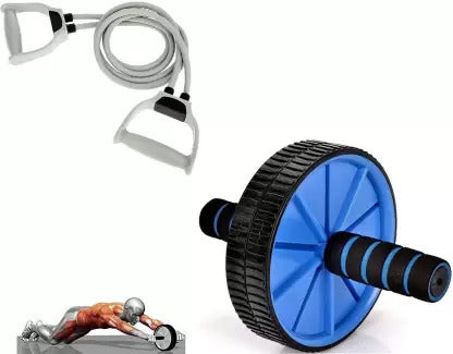 Combo For General Fitness & Double Toning Tube & Ab Roller