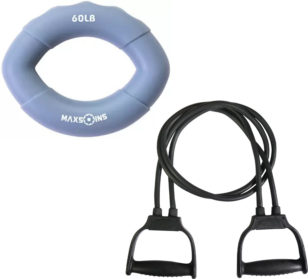 Combo of Hand Gripper Ring & Double Toning tube for Body Hand Workout