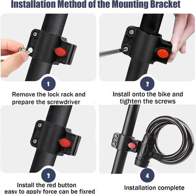 Combo Pack of Bicycle Key Lock & 15-In-1 Cycle Repair Tool