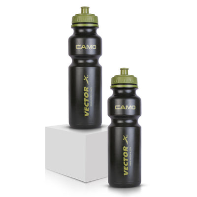 Sipper Shaker Water Bottle Pack of 2 (Black | 750ml)
