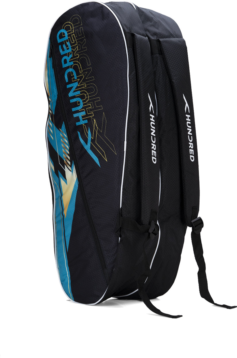 Hundred Court Vertex Badminton Kit Bag (Black) (Size - M/30 L)