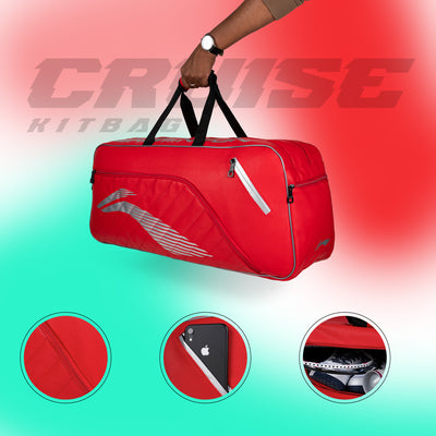 Li-Ning Cruise Badminton Kit Bag (Red) (Size - M/30 L)