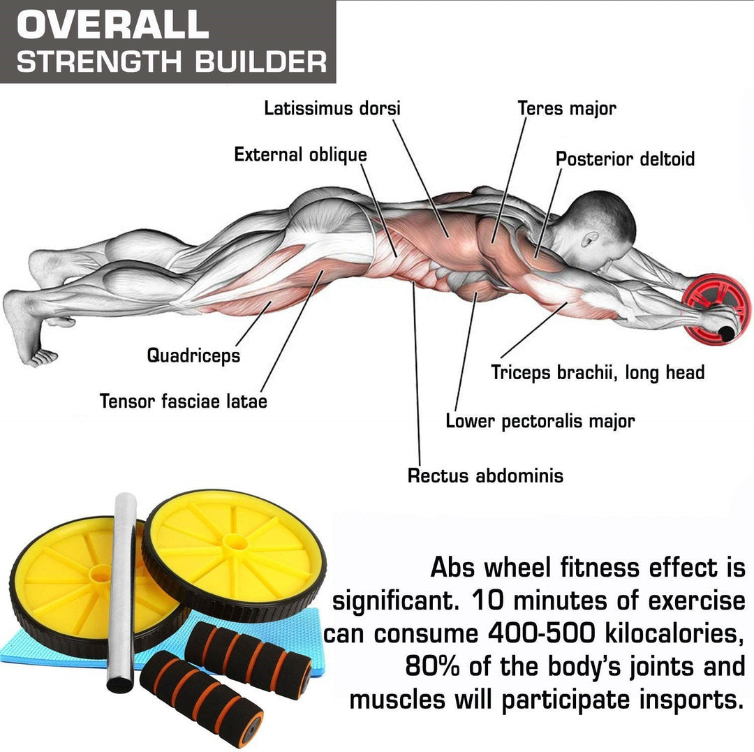 Double  Wheel Ab Roller & Double Toning Tube