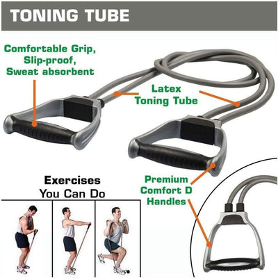 Fitness Combo Of D-Cut Rope with Double Toning for Body Workout