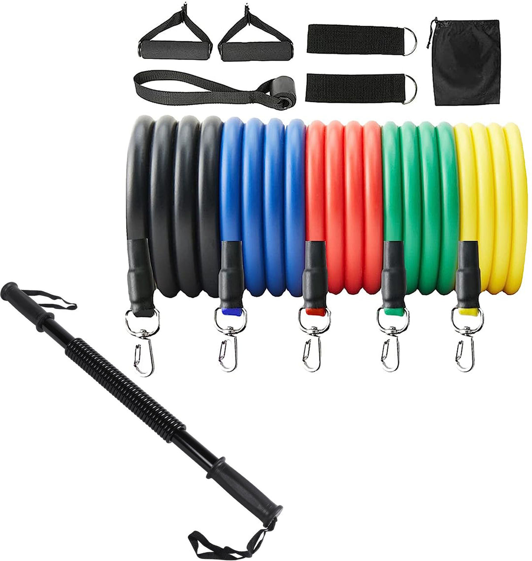 Fitness Combo of 11-In-1 Resistance Bands Set with Power Twister 30 Kg