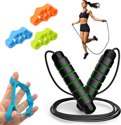 Fitness Combo Of D-Cut Rope with Finger Exerciser for Hand & Body Workout