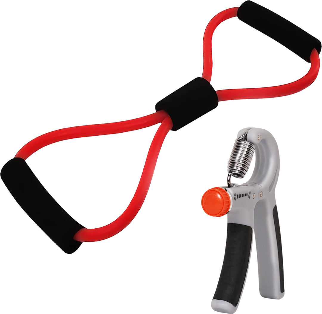 Fitness Combo of Yoga Chest Expander & Hand Gripper