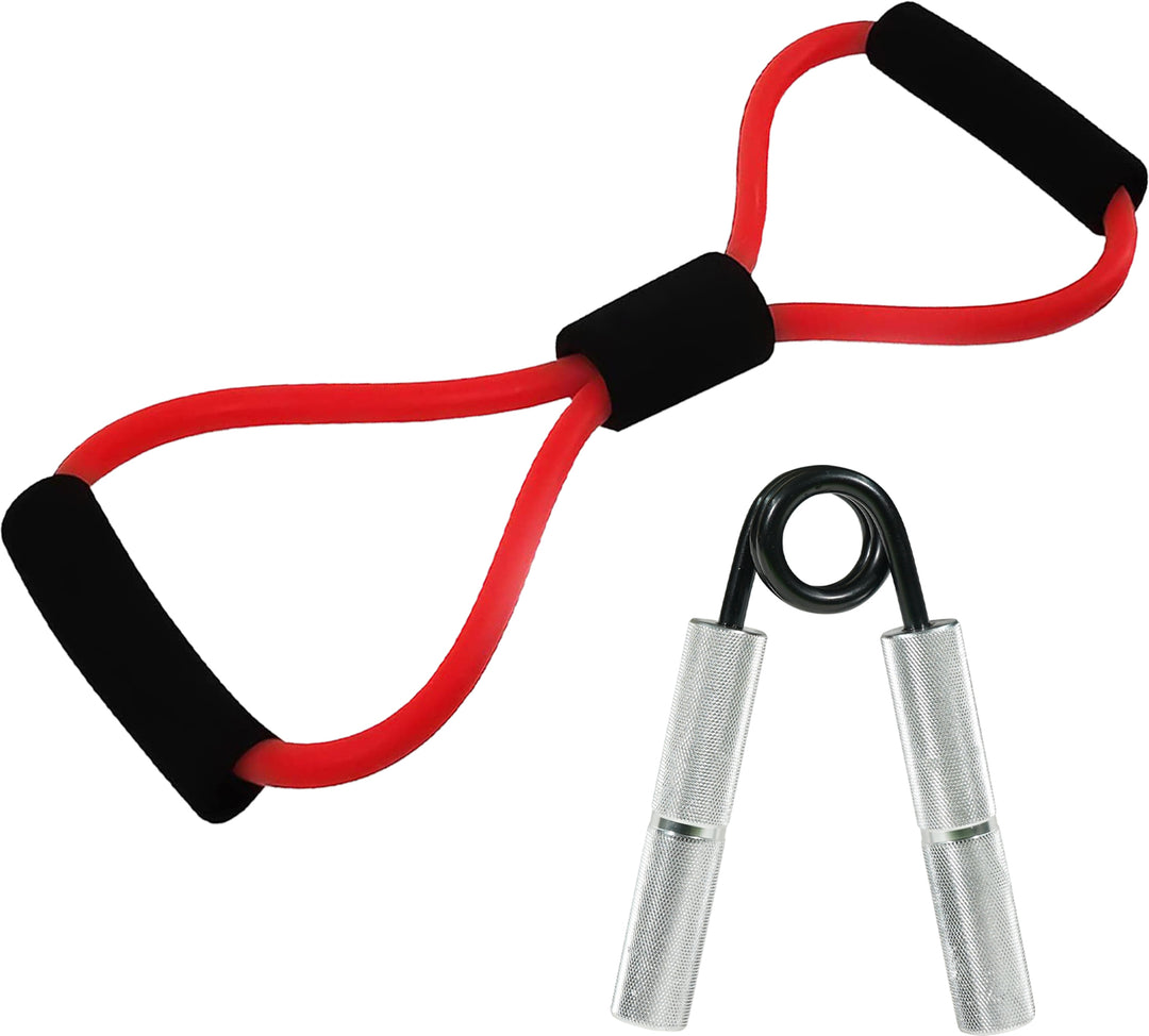 Fitness Combo Pack of Yoga Chest Expander & Metal Hand Gripper