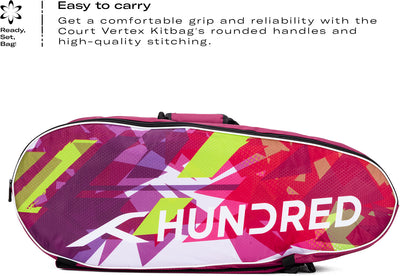 Hundred Flutter Elite Badminton Kit Bag (Red) (Size - M/30 L)