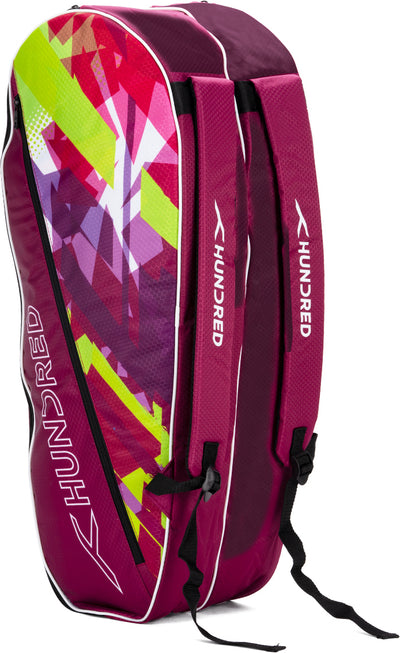 Hundred Flutter Elite Badminton Kit Bag (Red) (Size - M/30 L)