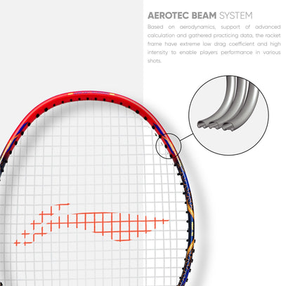 Li-Ning G-Force 3500 Superlite Strung Badminton Racquet (Blue / Red)