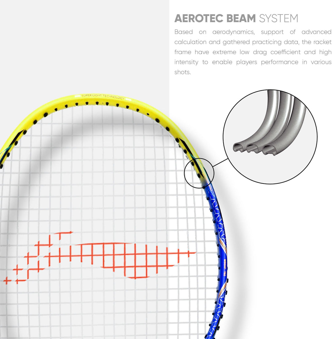 Li-Ning G-Force 3600 Superlite Strung Badminton Racquet (Blue / Yellow)