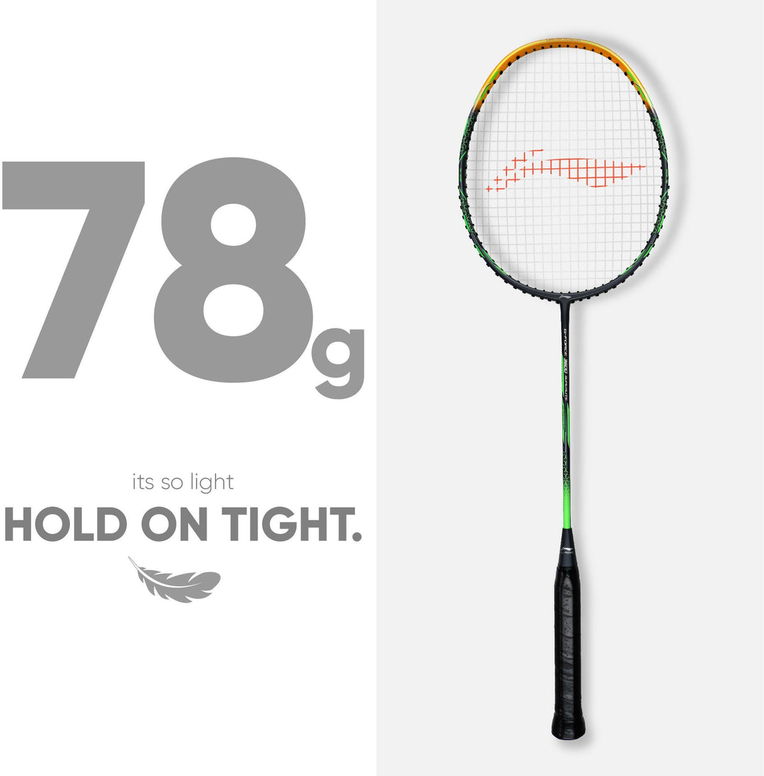 Li-Ning G-Force 3600 Superlite Strung Badminton Racquet (Grey / Gold)