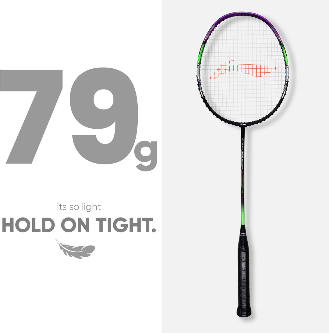 Li-Ning G-Force 3800 Superlite Strung Badminton Racquet (Black / Purple)