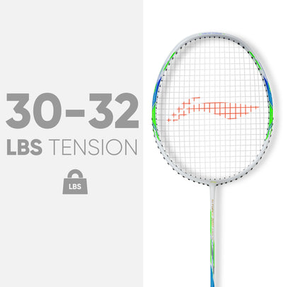 Li-Ning G-Force 3900 Superlite Strung Badminton Racquet (White / Blue)