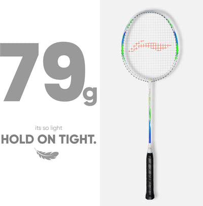 Li-Ning G-Force 3900 Superlite Strung Badminton Racquet (White / Blue)