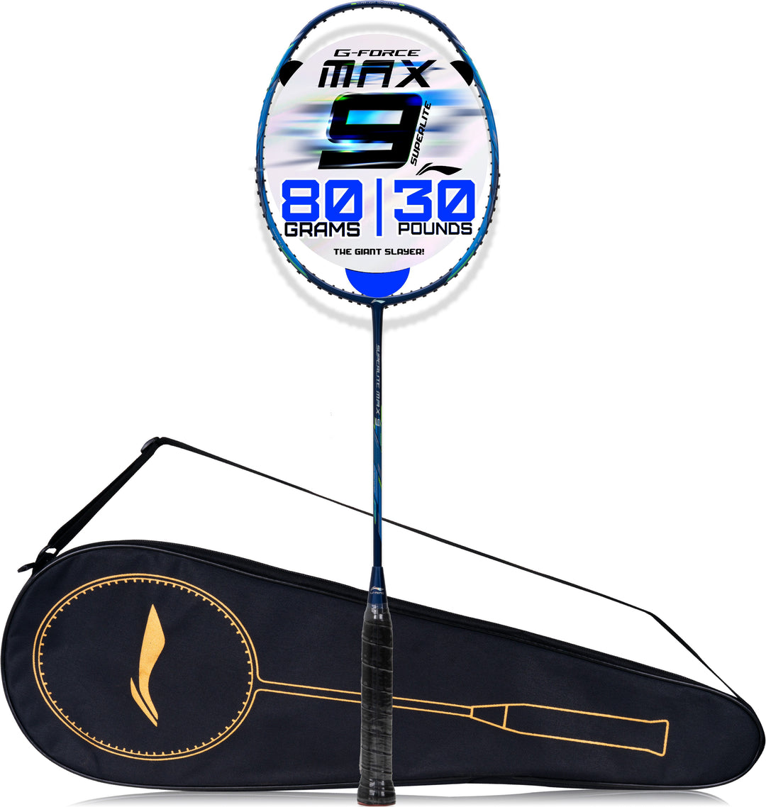 Li-Ning G-Force Superlite Max 9 Unstrung Badminton Racquet (Blue)