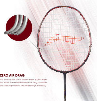 Li-Ning Ignite 7 Strung Badminton Racquet (Grey / Red)