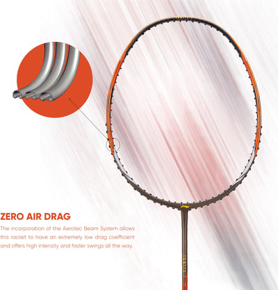 Li-Ning Ignite 7 Unstrung Badminton Racquet (Grey / Orange)