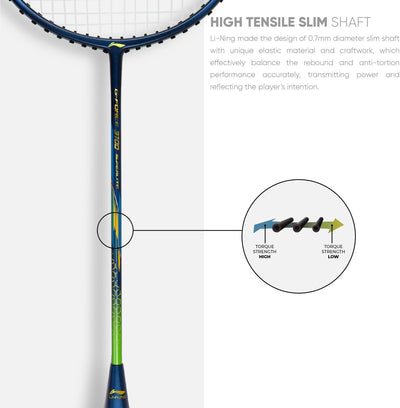 Li-Ning G-Force 3700 Superlite Strung Badminton Racquet (Blue / Orange)