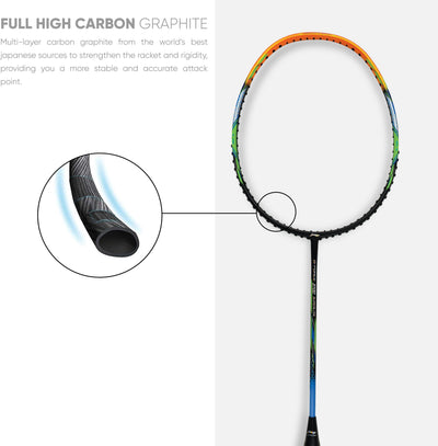 Li-Ning G-Force 3700 Superlite Unstrung Badminton Racquet (Black / Orange)