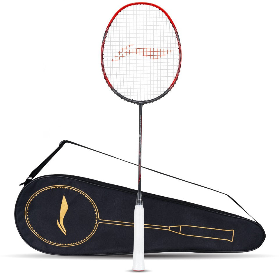 Li-Ning 3D Calibar X Boost Carbon Graphite Strung Badminton Racquet (Red / Black)