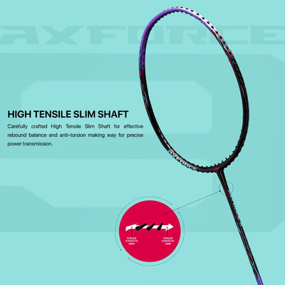 Li-Ning Axforce Strung Badminton Racquet (Black / Purple)