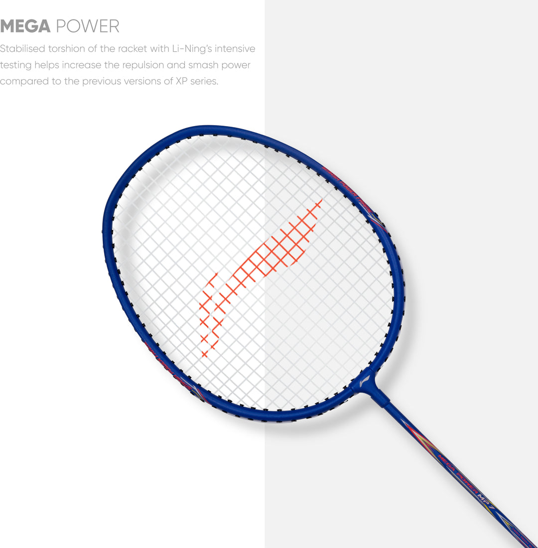 Li-Ning Mega Power 7 Strung Badminton Racquet (Blue)