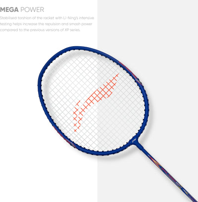 Li-Ning Mega Power 7 Strung Badminton Racquet (Blue)