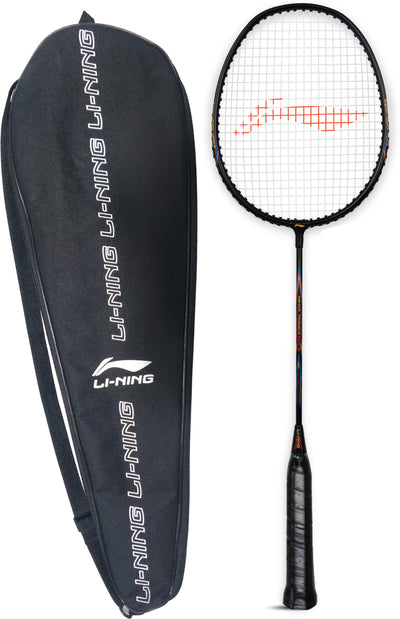 Li-Ning Mega Power 9 Strung Badminton Racquet (White / Black)