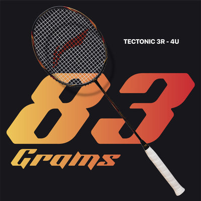 Li-Ning Tectonic 3R Strung Badminton Racquet (Black / Gold / Red)